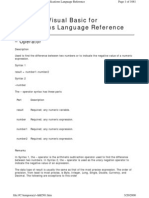 Microsoft Office VBA Language Reference