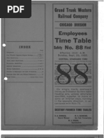 1932 Grand Trunk Western Employees Timetable