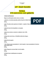 210 - EXERCICIOS - VERBOS - COM - GABARITO Prof . Gizeli Costa