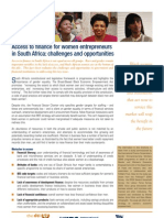 Access To Finance For Women Entrepreneurs in South Africa (November 2006)