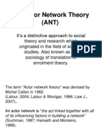 The Actor Network Theory (ANT)