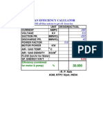 Fan Efficiency Calculator