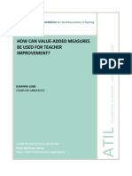 How Can Value-Added Measures Be Used For Teacher Improvement?