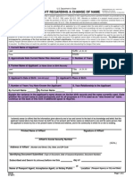 Affidavit Regarding A Change of Name: Middle Suffix Last First