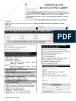 Certification Re-Exam Application: 1. Please Indicate The Exam Location of Your Choice