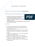 Lista 3 de Matemática (PFC e Permutações Simples)