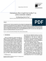 Pretreatment Effect of Gold/iron/zeolite-Y On Carbon Monoxide Oxidation