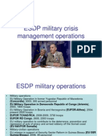 ESDP Military Crisis Management Operations