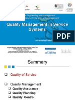 Quality Management in Service Systems