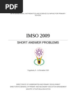 IMSO 2009: Short Answer Problems