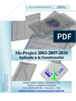 Manual Microsoft Project 2003 2007 2010 Aplicado A La Construccion