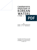 Canadian Naval Operations in Korean Waters 1950 - 1955 by Thor Thorgrimssonand E. C. Russell The Naval Historical Sectioncanadian Forces Headquartersdepartment of National Defenceottawa 1965