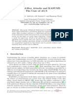 On Related-Key Attacks and KASUMI: The Case of A5/3: Abstract. Due To Its Widespread Deployment in Mobile Telephony, The