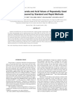 Total Polar Compounds and Acid Values of Repeatedly Used