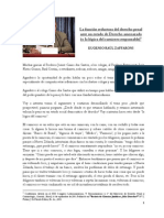 La Función Reductora Del Derecho Penal Ante Un Estado de Derecho Amenazado - ERZ