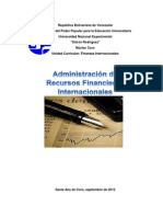 Administracion de Recursos Financieros.