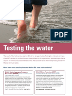 Issues and Interests of 16 Coastal Organisations in Marine Bill - Testing The Water, CoastNet - The Edge Spring 2006