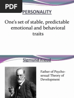 Personality: One's Set of Stable, Predictable Emotional and Behavioral Traits