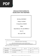 Single Event Effects Radiation Test Report