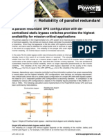 Reliability of Parallel Redundant UPS