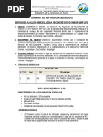 Terminos de Referencia Servicios Mezcladora de Concreto Aruntaya