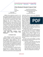 Secure Single-Sit Data Sharing For Dynamic Groups in Cloud