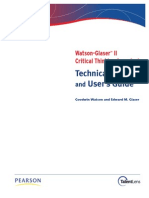 Watson Glaser II Technical Manual