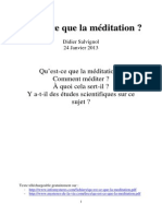 Qu'est-Ce Que La Méditation ?