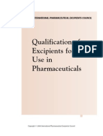 Excipient Qualification Guide