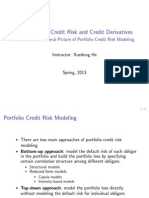 IEOR E4731: Credit Risk and Credit Derivatives: Lecture 13: A General Picture of Portfolio Credit Risk Modeling