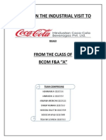 Industrial Visit To Coca Cola PDF