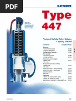 Flanged Safety Relief Valves - Spring Loaded: Type 447 PTFE-lined Packed Lever H4 Closed Bonnet Bellows Design