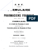 Formulaire Des Pharmaciens de France 1904