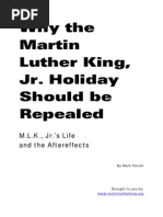 Why The Martin Luther King JR Holiday Should Be Repealed Mark Farrell