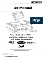 User Manual: On-Hold Plus 6500