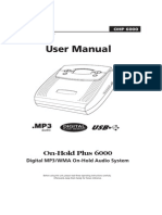 User Manual: On-Hold Plus 6000