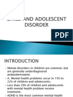 Child and Adolescent Disorder