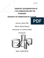 Bomb Calorimeter Report