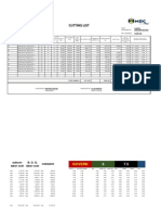 Rebar Cutting List