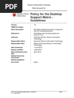 Desktop Support Matrix Guidelines