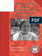 Enriqueta Velasquez and The Chicano Movement Writings From El Grito Del Norte Edited by Lorena Oropeza and Dionne Espinoza