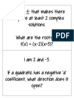 Quadratic Who Am I?