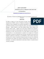 La Migración Venezolana en La Narrativa Del Siglo XXI