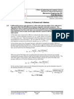 February 26 Homework Solutions: Mechanical Engineering 390 Fluid Mechanics