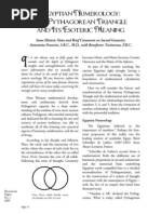 Egyptian Numerology: The Pythagorean Triangle and Its Esoteric Meaning