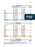 Academic Calendar: Mon, 5 Aug 2013 Sat, 7 Dec 2013 18 Weeks