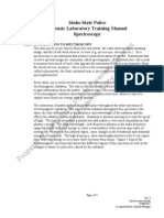 Services Copy: Idaho State Police Forensic Laboratory Training Manual Spectros