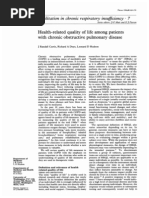 Health Related Quality of Life Among Pateints With Cronic Obstructive Pulmonary Disease