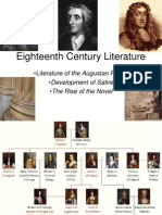 Eighteenth Century Literature: - Literature of The Augustan Period - Development of Satire - The Rise of The Novel