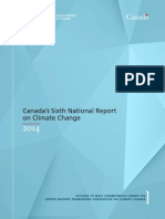 Canada's Sixth National Communication and First Biennial Report On Climate Change For 2014